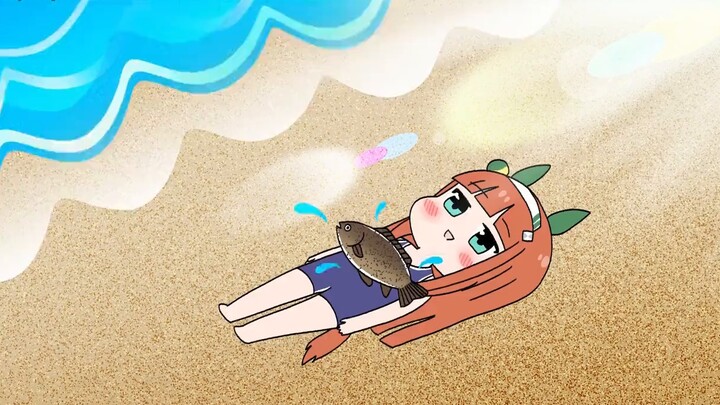 [ Uma Musume: Pretty Derby 4-frame animation] Silent Suzuka and the beach