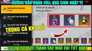 Hướng Dẫn Nhận FULL Quà Sinh Nhật Free Fire, Cách Chơi Bức Tranh Sắc Màu Nhận Quà FREE | THI BLUE