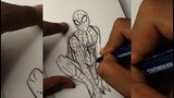 spider Man anime style 🔥🔥🔥cara gambar Piter dari Spiderman