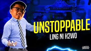 UNSTOPPABLE LING NI H2WO (H2WO Mobile Legends: Bang Bang Full Gameplay)