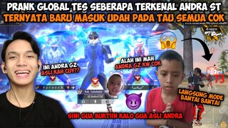 TES SEBERAPA TERKENAL ANDRA ST DI GLOBAL FREE FIRE! BARU MASUK UDAH PADA HEBOH!?