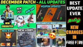 FREE FIRE DECEMBER PATCH UPDATE FULL DETAILS IN TAMIL | OB31 PATCH COMPLETE UPDATES - DECEMBER 1