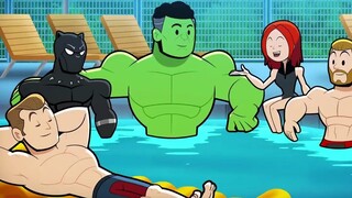 【Rogue Cartoon】Marvel Heroes' "Pool Party"