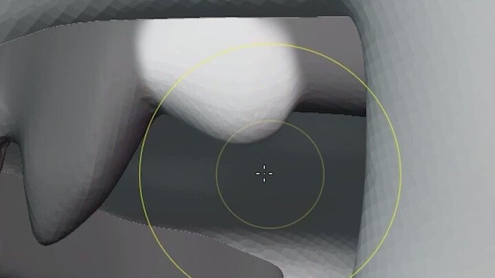 How I Sculpted teeth for A Female Character in Blender | #Shorts