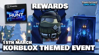 New TDS The Hunt Event Korblox Themed & Egg Rewards! | Roblox
