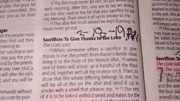 Daily Verse.        Leviticus 6:14-18.