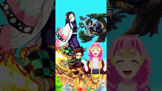 Tanjiro and Kanae vs Mitsuri and Obanai #deamonslayer #mitsuri #obanai #tanjiro #kanae