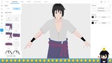 【Vroid】Vroid model timelapse Sasuke Uchiha (Naruto)