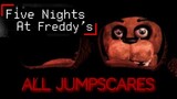 FNAF ALL JUMPSCARES IN ONE SCREEN! Five Nights at Freddy's All Jumpscares
