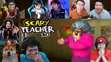 Reaksi Gamer Melihat Miss T DiPrank Masker Muka, MUKANYA JADI HITAM KOCAK ABIS!!! | Scary Teacher 3D
