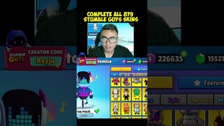 I COMPLETE ALL 879 SKINS Stumble Guys FIRST IN THE WORLD 🤯😱