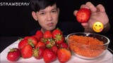 MUKBANG ASMR  EATING STRAWBERRY | MukBang Eating Show ( Eat Delicious)