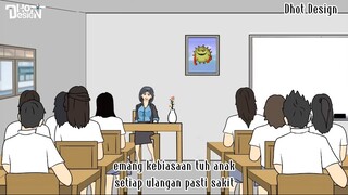 Kona setiap Ulangan selalu sakit ~ Animasi Sekolah Lucu Dhot Design