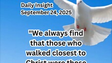 Daily Insight September 24, 2025 #faith #saint #Insight