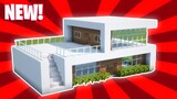 Minecraft : How To Build a Small Modern House Tutorial (#16)