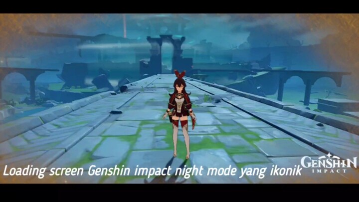 Loading screen Genshin impact night mode