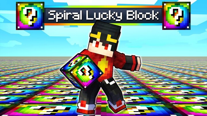 Minecraft TAPI.. Dunia nya Jadi FLAT SPIRAL LUCKY BLOCK