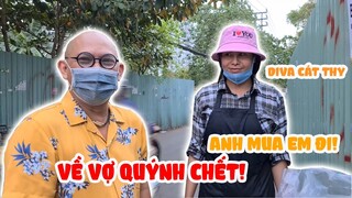 Color Man đi mua bánh tráng cho bà xã, đụng độ Diva Cát Thy quá dễ thương!