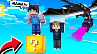 KITA TAMATIN MINECRAFT 1 BLOCK LUCKYBLOCK!!!