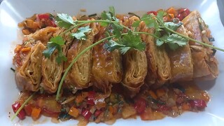 ức vịt chay sốt chua ngọt ăn là giền.