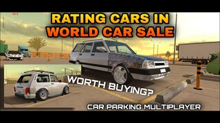 Rating Cars in the World Car sale, Worth Buying? Car Parking Multiplayer New Update