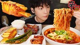 MUKBANG |  집밥! 직접 만든 오이고추 김치 & 신라면, 양념 치킨, 치즈 통스팸 먹방 | RECIPE KOREAN HOME FOOD