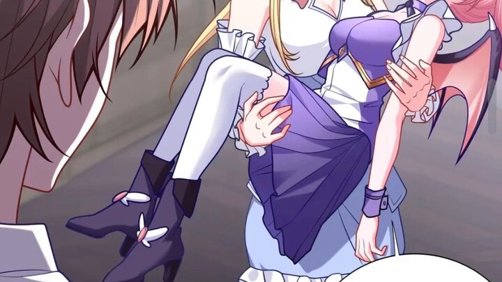 The dignified demon god was beaten into a little loli by the male protagonist, and was beaten to amn
