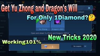 Get Yu Zhong and Dragon's Will For only 1Diamonds? | New tricks | MobileLegends