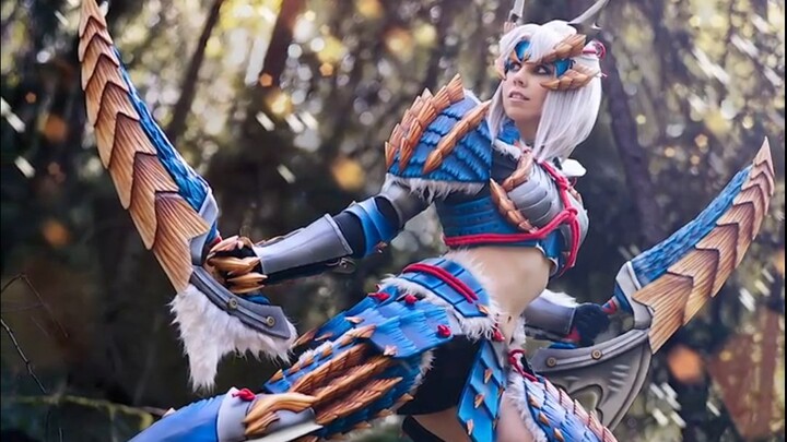 [Monster Hunter] Foreigners make their own Thunder Wolf Dragon COS costume, the restoration degree i