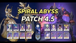 NEW SPIRAL ABYSS 4.5 FULLSTAR WITH 4-STAR WEAPON and CHARACTER