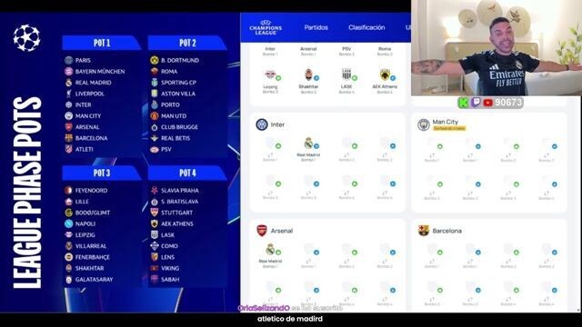 DjMaRiiO REACCIONA AL SORTEO DE LA CHAMPIONS LEAGUE