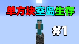 Hanya ada satu blok! Berapa lama kamu bisa bertahan? Bertahan di Pulau Kosong dengan Satu Blok #1