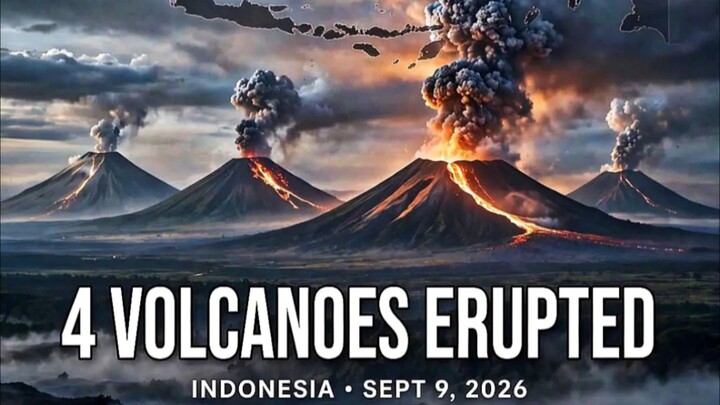 इंडोनेशिया में 4 ज्वालामुखी एक साथ फटे — क्या ये जुड़े थे? 🌋
