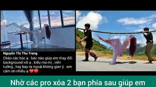 Nhờ pro xóa hộ phía hậu cảnh ạ