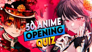 ANIME OPENING QUIZ 🎶🕹️ GUESS the 50 Anime OPENINGS [VERY EASY]  👑