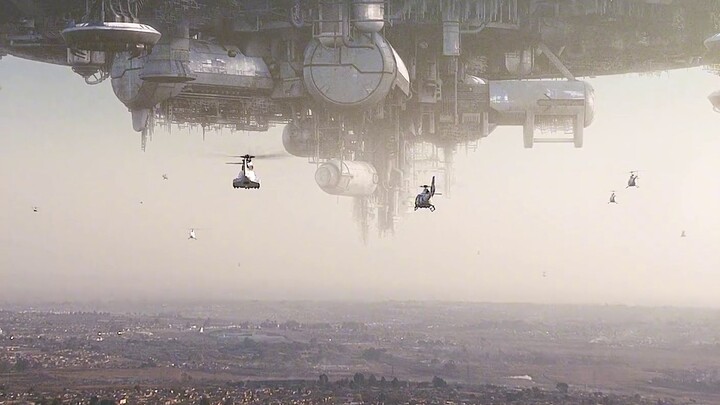 A massive alien spaceship descends over Earth, but after a long wait, it shows no sign of moving.