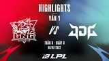 LNG vs JDG | Highlights - Game 1 | Tuần 5 Ngày 5 | LPL Mùa Hè 2022