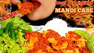 ASMR KULIT AYAM CRISPY MANDI CABE|LALAPAN MENTAH|COLLAB WITHSEE ASMR|ASMR INDONESIA|satisfying sound