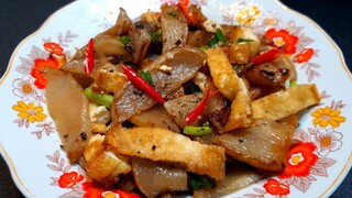 CỦ CẢI MUỐI XÀO CHAY - món chay đơn giản thơm ngon - mon ngon tại nhà