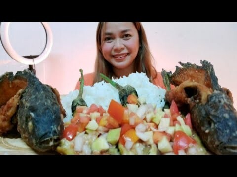 BUTTERFLY TILAPIA AT ENSALADANG TALONG MUKBANG