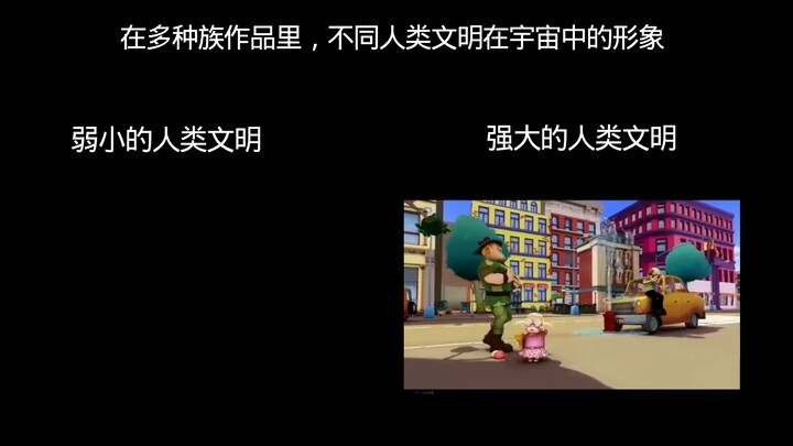 In multi-ethnic works, this is what different human civilizations look like in the universe.