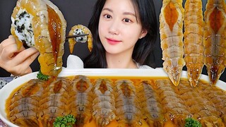 [ONHWA] 🦞Tôm bọ ngựa sốt đậu nành + Tiếng nhai cơm nắm!❤️