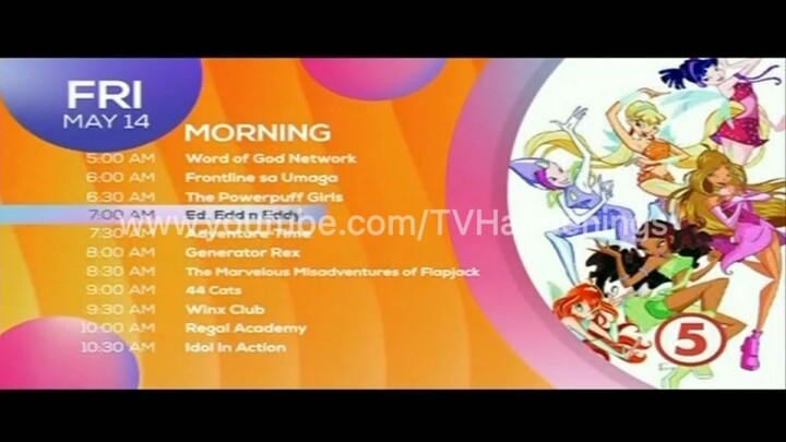 TV5 - Friday Morning Schedule [05-14-2021