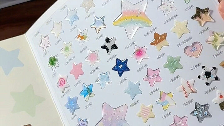 แกะกล่อง｜สติกเกอร์เรซินรูปดาว｜คอลแลบโบราณ｜ตราประทับ