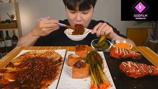 Mukbang hành ướp và đùi gà sốt Maguire phần 3 #anngon