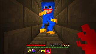 Huggy Waggy chases me in minecraft PE (Poppy Playtime addon)
