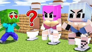 Monster School Sadako Hinder Baby Zombie Love Baby Wolf - เรื่องเศร้า - Minecraft Animation