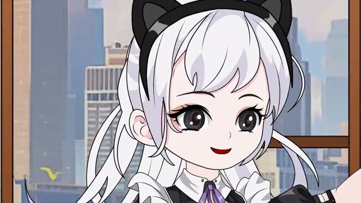 35 Su Rou changed into a maid outfit and put on a cat ear headdress as soon as she got home