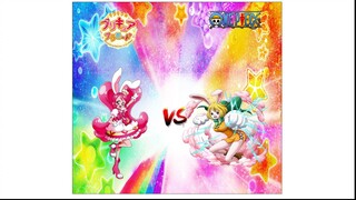 Cure Whip VS Carrot (Kira Kira ⭐ Precure A La Mode VS One Piece)