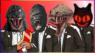 GODZILLA & KONG & SCP-682 & CARTOON CAT - Coffin Dance X Baby Shark COVER